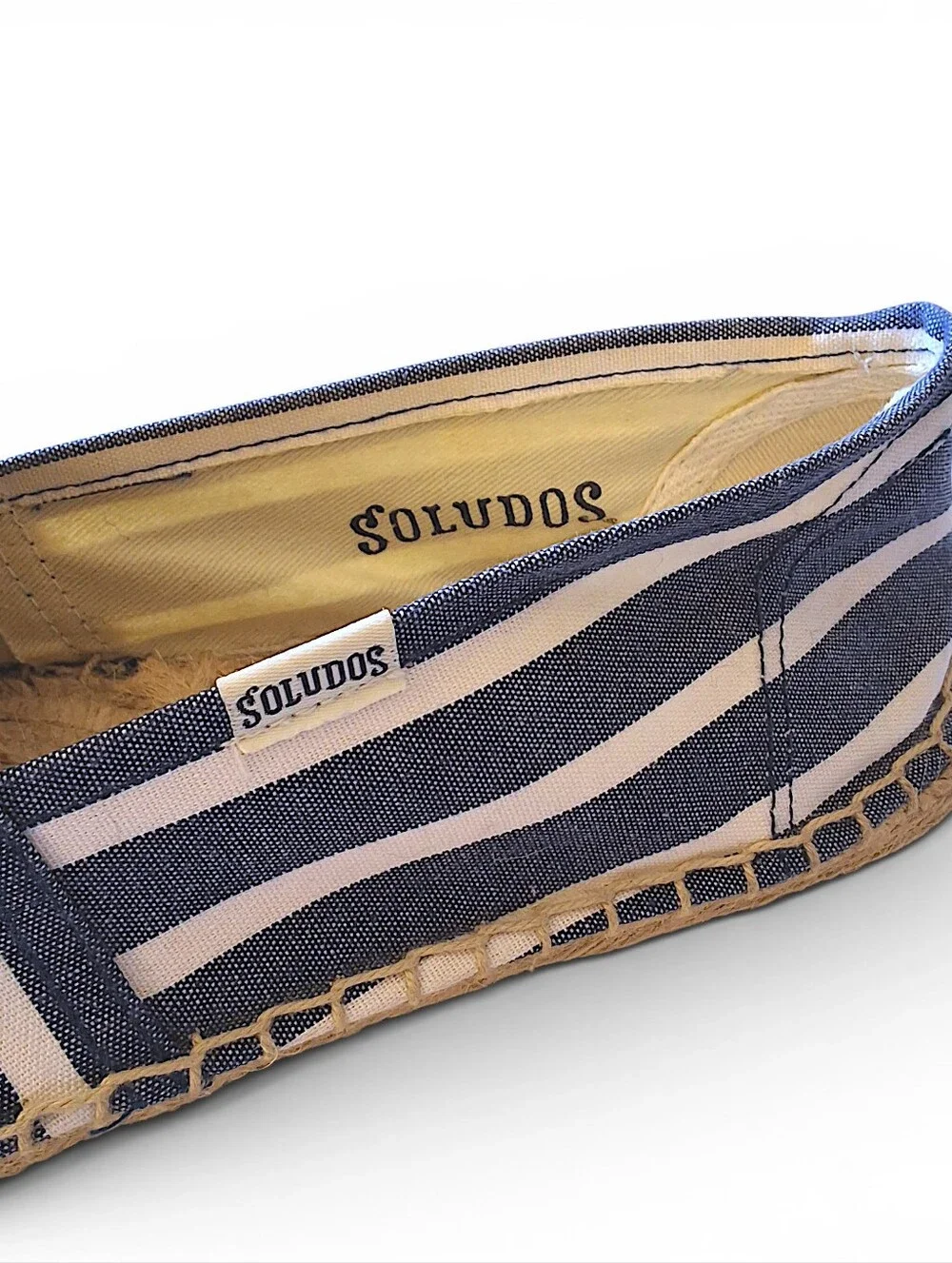 Soludos Striped Espadrilles Women’s Size 10 Blue White Slip On Flats